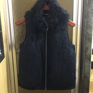 Tommy Hilfiger fur like vest In a rich blue color